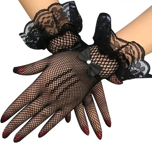 Elegant lace short gloves - elegant,