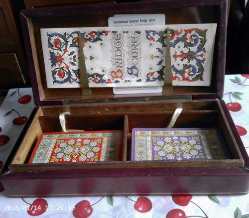 Vintage bridge set box - vintage, in