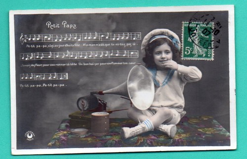 Girl phonograph gramophone - girl,
