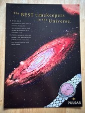 Vintage 1995 Pulsar PSR10 Watch Fashion Original Advert Advertising