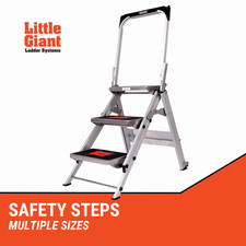 Little Giant Safety Steps, Folding Flat for Easy Storage. 2, 3 & 4 Sized Treads