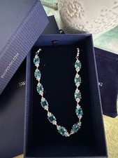 Swarovski Sparkling Multi-Station Necklace, Aqua