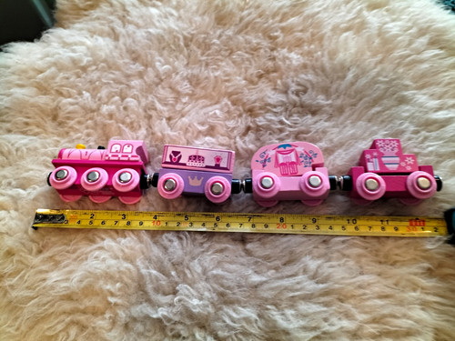 Bigjigs rail pink wooden train - rail,