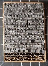 9pt Univers Bold Font   Metal letterpress Type # ADANA EIGHT FIVE 8 x 5 User #