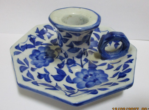 Blue and white ceramic - blue,