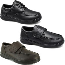 DR KELLER MENS WIDE FIT SHOES FAUX LEATHER PADDED CASUAL FORMAL SMART MOCCASIN