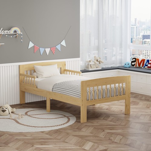 Wooden single bed toddler kids - single,