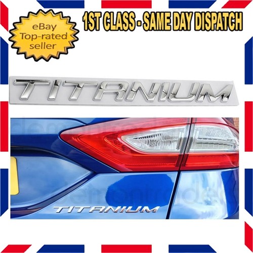Titanium boot badge lettering - titanium,