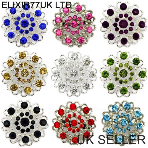 Silver heart flower - flower, diamante
