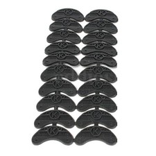20Pack Black Rubber Sole Repair Heel Savers Toe Plates Tap DIY Glue On Shoes Pad