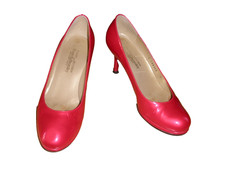 Ladies red patent leather