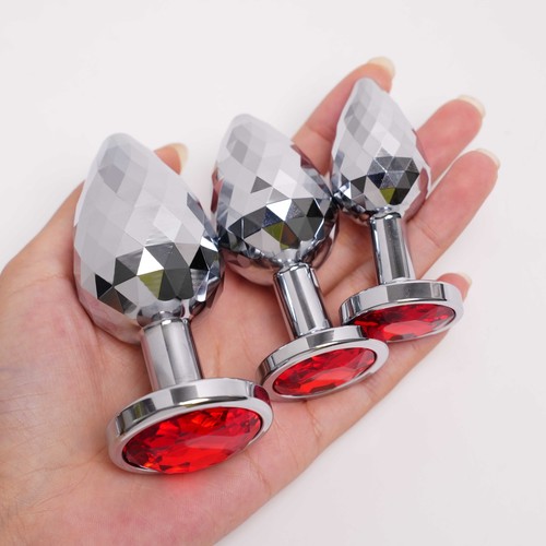 Metal anal butt plug - anal, jeweled