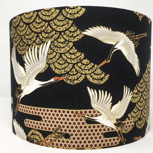 Japanese birds lampshade art - japanese,