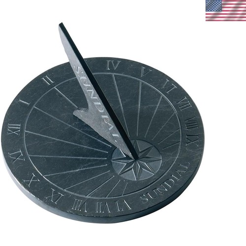 Ls002 round slate sundial - ls002,