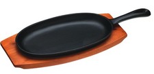 KitchenCraft World of Flavours Oriental Iron Sizzle Platter with Asian Look