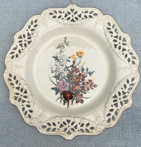 Royal creamware pierced - pierced, rim