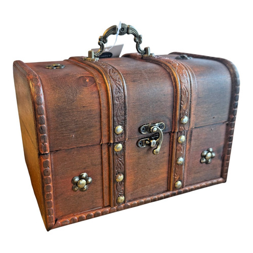 Wooden pirates treasure chest - wooden,