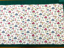 Cath Kidston Mini Mushrooms Toadstools Cotton Fabric Remnant 31" x 19"