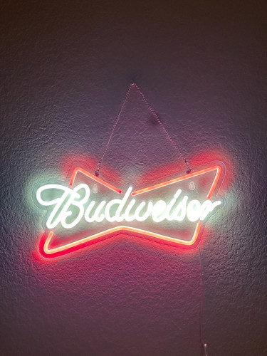 Budweiser neon sign - budweiser,