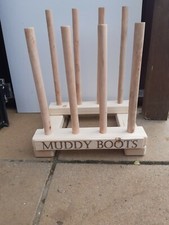 PERSONALISED welly rack wellington wellies wooden rack boot holder shoe storage