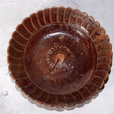 Japanese Antique Mino Ware large Plate Chrysanthemum Design Early Edo PCP268