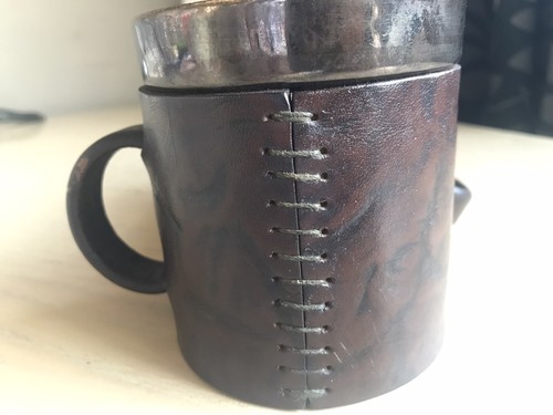 Vintage leather bound drink - leather,