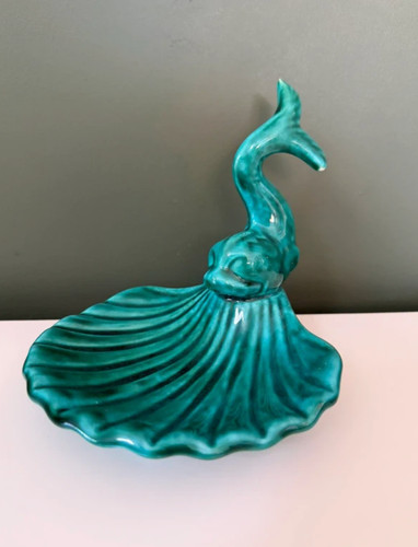 Vintage anglia pottery teal - vintage,
