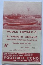 Poole Town v Plymouth Argyle 1965 Western Counties Floodlight League
