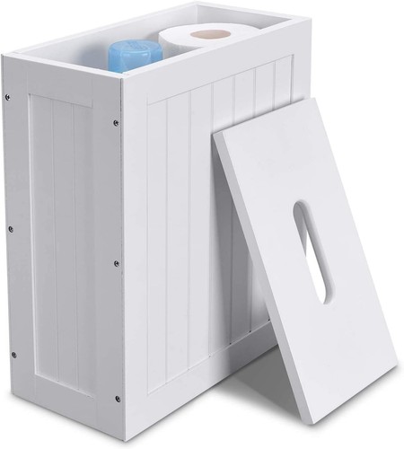 White toilet roll - paper, holder