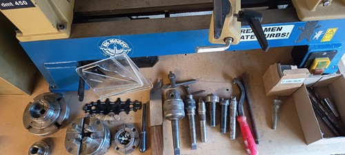 Scheppach dmt 450 wood lathe - wood, +