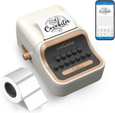 Wireless Mini Retro Label Maker Machine with Tape,Bluetooth Portable Thermal Sti