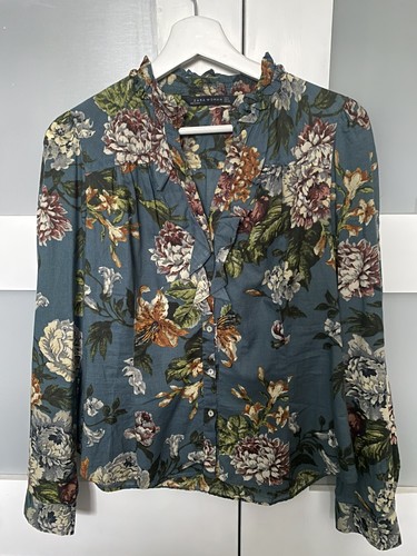 Zara green floral 100 cotton - green,