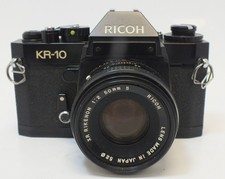 RICOH KR-10 35mm SLR Camera With 50mm Lens - Vintage 1980s - Working