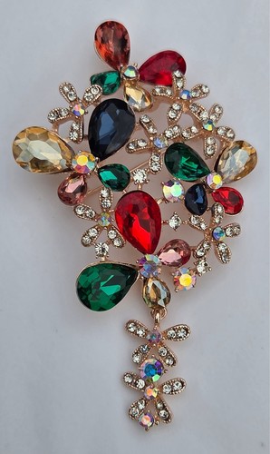 Large gold tone multicolour - gold,