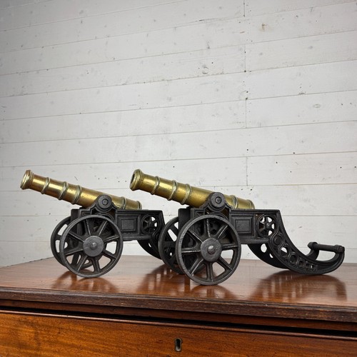 Pair small antique brass - pair, of