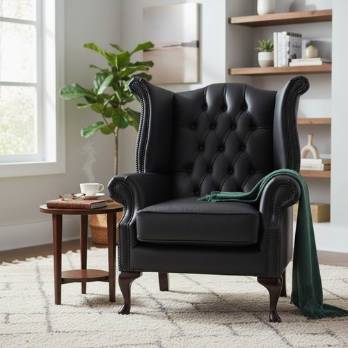 Italian leather chair queen - leather,