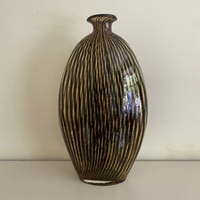 Murano Style Amber & Black