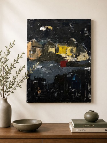 Large mid century black - large, mid-century