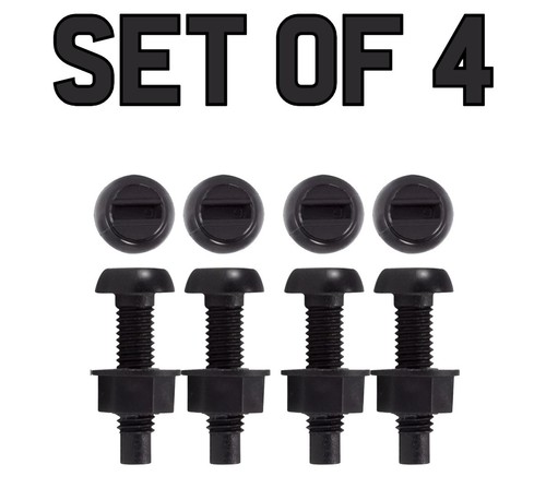 Black number plate bolts - black,