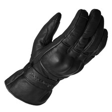 Halvarssons Noren Waterproof Leather Motorcycle Gloves - Black 9cm palm width 