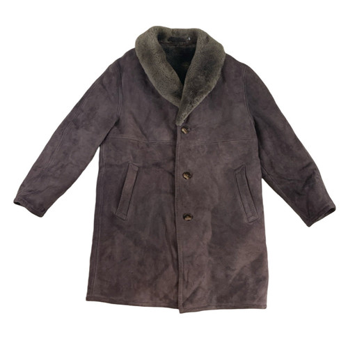Vintage purple grey shearling - purple,