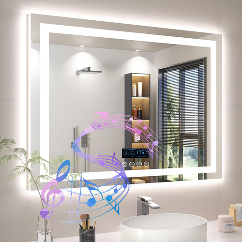 Bluetooth led bathroom mirror - led,