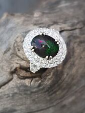 Natural Black Opal Cabochon