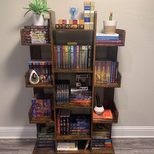 Rustic bookcase unique tree - unique,
