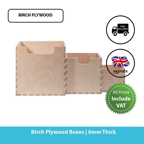 Wooden storage boxes birch - wooden,