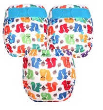 3x Brand NEW Washable bamboo UK nappies Totsbots Easy Fit  birth to potty 9-32lb