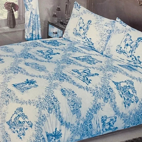 Toile jouy blue duvet cover - toile,