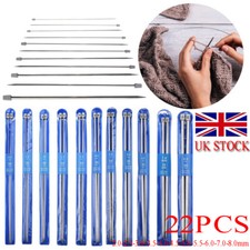 22PCS Metal Knitting Needles