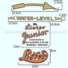 Lister A & B Stationary Engine Hopper Cooled Transfer / Decal Set Lister Decals