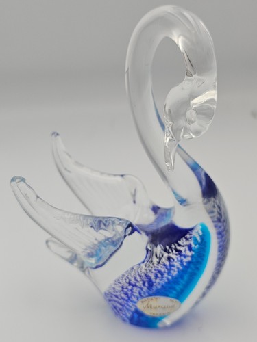 Murano glass swan figurine - glass,